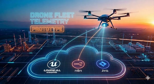 IoT Prototyping: Building a Drone Fleet Telemetry System with Unreal Engine & n8n